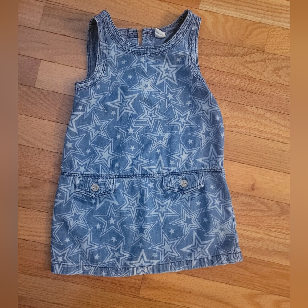 GAP Light Blue Denim with all-over Star Print Pattern | 3 Years